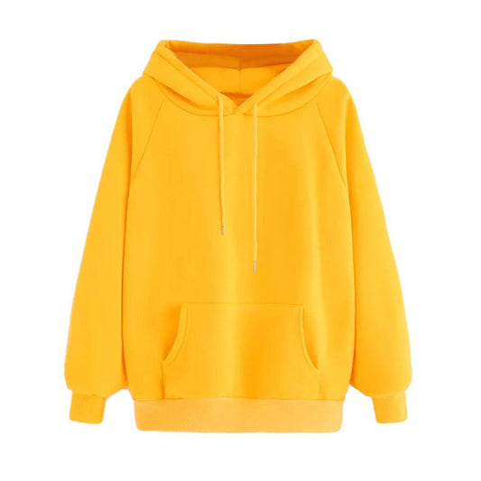Hoodies Spring Autumn New Women Long Sleeve Hoodie Solid Soft Plus Size Sweatshirt Hooded Pullover Tops Blouse With Pocket